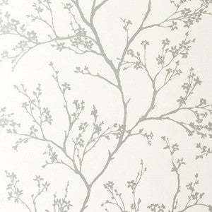 Schumacher Wallpaper Twiggy Silver 5003340