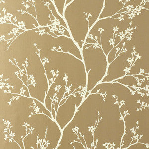 Schumacher Wallpaper Twiggy Champagne 5003341
