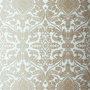 Schumacher Wallpaper Varenna Damask Robin'S Egg 5003602