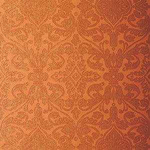 Schumacher Wallpaper Varenna Damask Terracotta 5003603