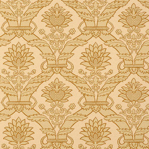Schumacher Wallpaper Siena Damask Natural 5003650