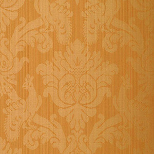 Schumacher Wallpaper Valette Strie Damask Terracotta 5003663