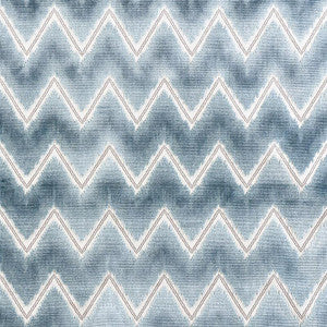 Schumacher Fabric Chevron Velvet Mineral 72842
