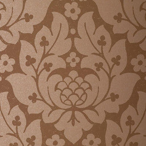 Schumacher Wallpaper Fiore Damask Mocha 5003673