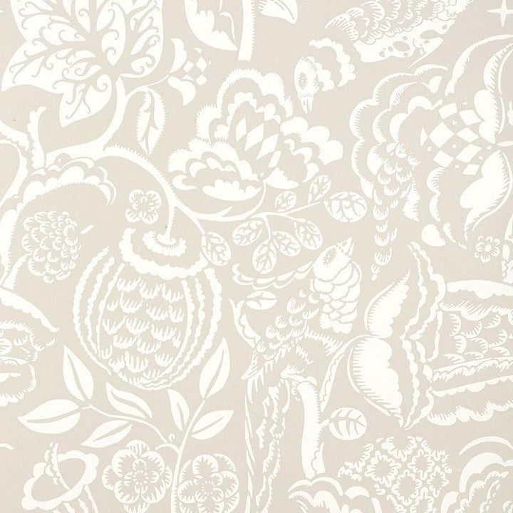 Uccello Stone 5003712 by Schumacher Designer Wallpaper Palazzo 27.0" - Swanky Fabrics -