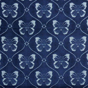 Schumacher Fabric Papillon Velvet Sapphire 72962
