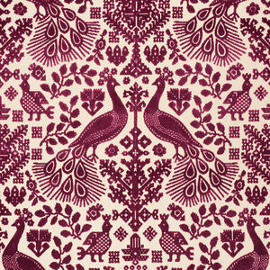 Schumacher Fabric Pavone Velvet Garnet 72972