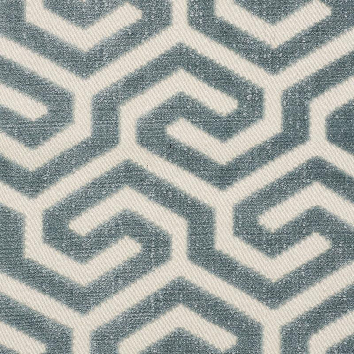 Ming Fret Velvet Mineral 73100 by Schumacher Designer Fabric Cut & Patterned Velvets 3.75" - Swanky Fabrics -