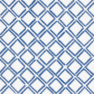 Schumacher Wallpaper Dina Paperweave Cobalt 5008860