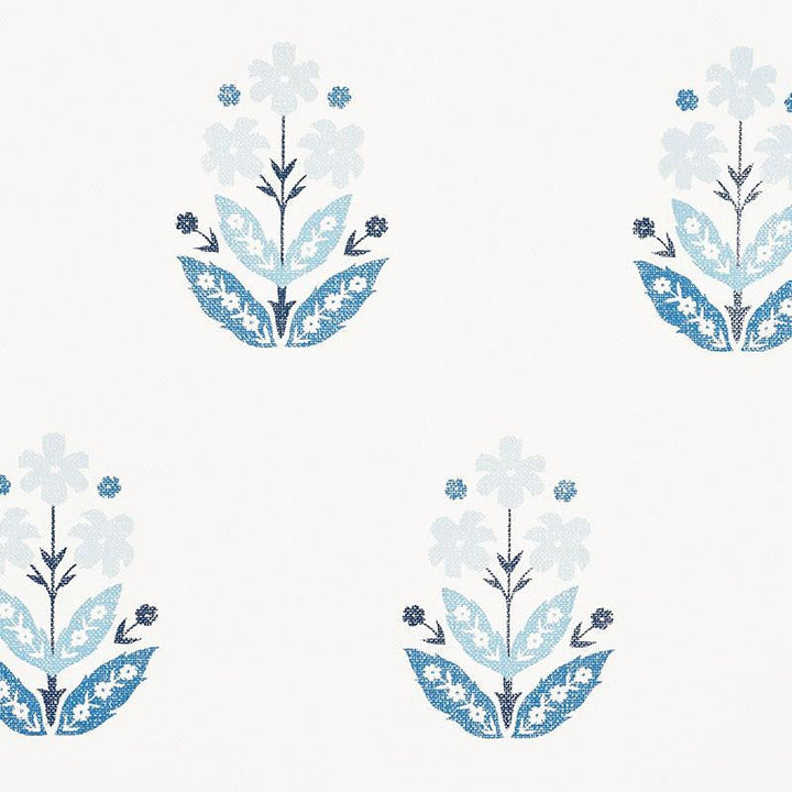 Floweret Paperweave Porcelain 5008922 by Schumacher Designer Wallpaper Textural Appeal 17.0" - Swanky Fabrics -