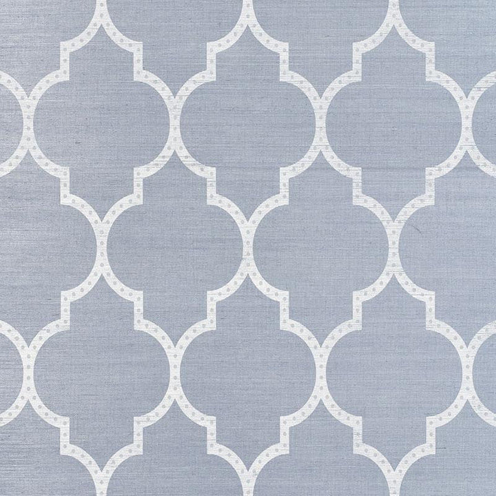 Algiers Sisal Chambray 5009020 by Schumacher Designer Wallpaper Textural Appeal 8.5" - Swanky Fabrics -