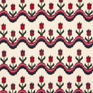 Schumacher Fabric Tulip Flamestitch Embroidery Jewel 70270