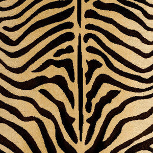 Schumacher Fabric Ze'Bre Pingl Brown/Beige 43490