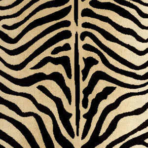 Schumacher Fabric Ze'Bre Pingl Black/Ecru 43491