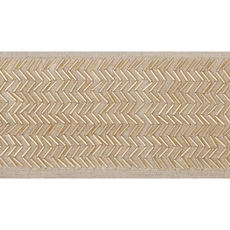 Hayworth Tape Pale Gold 70680 by Schumacher Designer Trim Couture Trims - Swanky Fabrics -