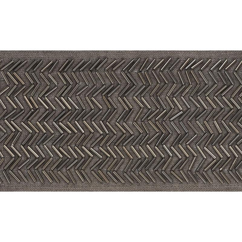 Hayworth Tape Gunmetal 70681 by Schumacher Designer Trim Couture Trims - Swanky Fabrics -