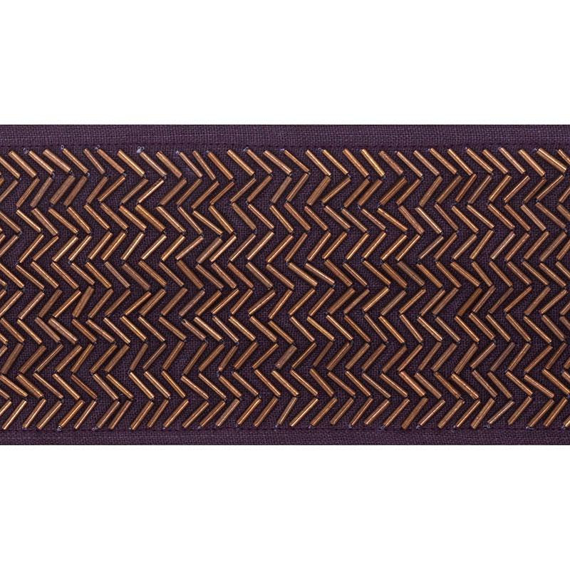 Hayworth Tape Aubergine 70682 by Schumacher Designer Trim Couture Trims - Swanky Fabrics -
