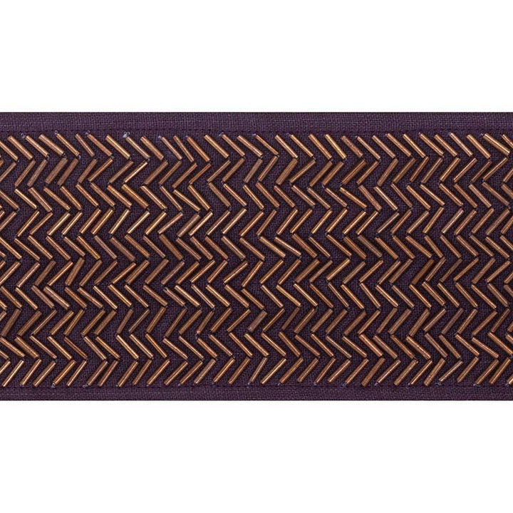 Hayworth Tape Aubergine 70682 by Schumacher Designer Trim Couture Trims - Swanky Fabrics -