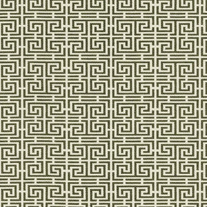 Schumacher Fabric Chinois Fret Noir/ Almond 54950