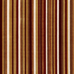 Schumacher Fabric Syncopated Velvet Stripe Bronze / Wine 55322