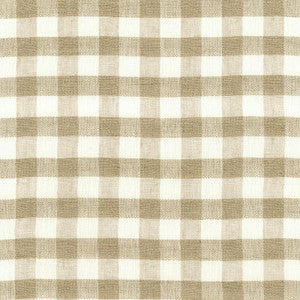 Schumacher Fabric Sidney Check Linen Sheer Natural 55540