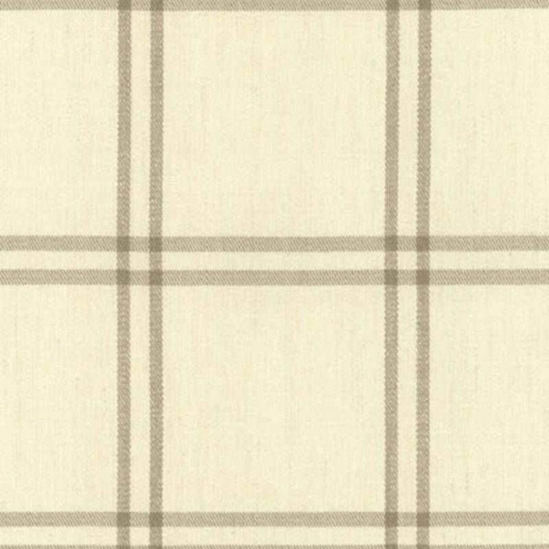 Luberon Plaid Greige 55711 by Schumacher Designer Fabric Matthew Patrick Smyth 5.38" - Swanky Fabrics -