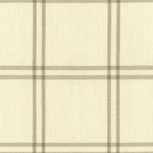 Schumacher Fabric Luberon Plaid Greige 55711