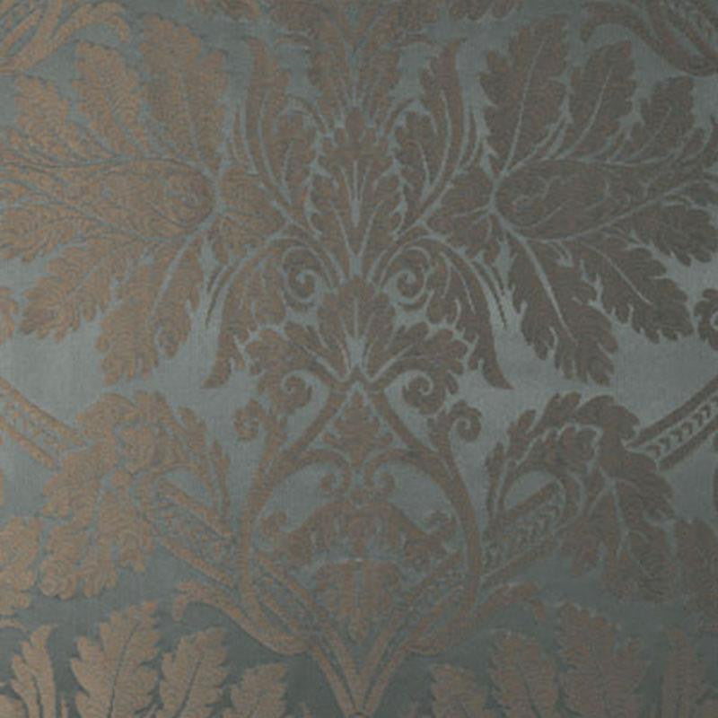 Luciano Silk Damask Azurro 60422 by Schumacher Designer Fabric Palazzo 25.62" - Swanky Fabrics -