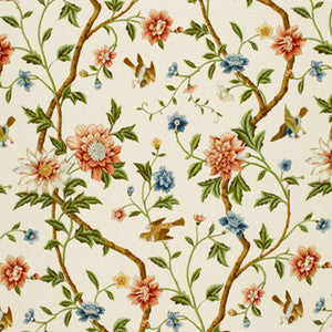 Schumacher Fabric Shangtu Floral Porcelain 172441