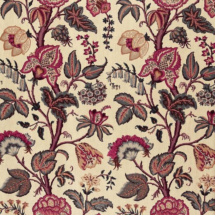 Tree Of Life Spice On Linen 172611 by Schumacher Designer Fabric Classic Prints 25.75" - Swanky Fabrics -