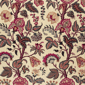Schumacher Fabric Tree Of Life Spice On Linen 172611