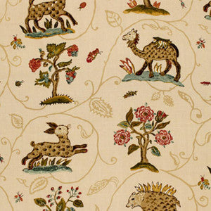 Schumacher Fabric La Menagerie Cream 172760