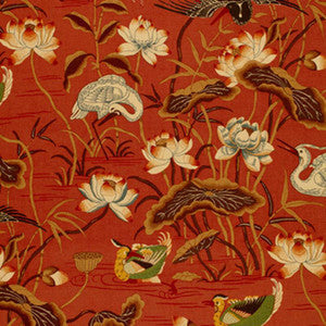 Schumacher Fabric Lotus Garden Lacquer 172930