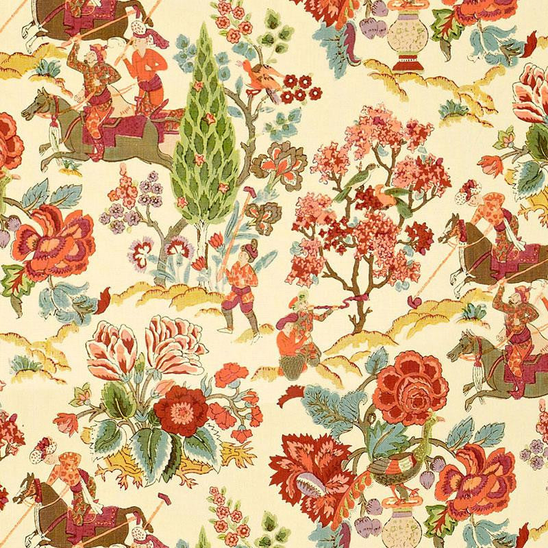 Persian Lancers Spring 173011 by Schumacher Designer Fabric Schumacher Classics 12.5" - Swanky Fabrics -