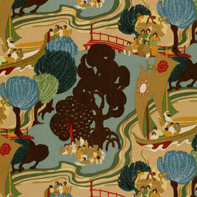 Pearl River Jade 173061 by Schumacher Designer Fabric Schumacher Classics 26.25" - Swanky Fabrics -