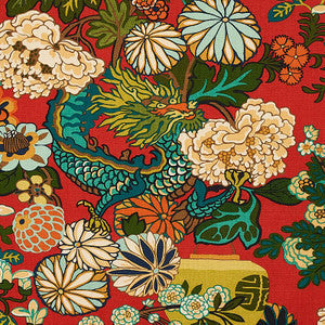 Schumacher Fabric Chiang Mai Dragon Lacquer 173271