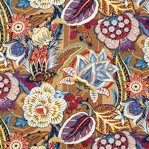 Schumacher Fabric Zanzibar Linen Print Cerulean 173520