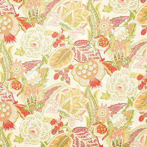 Schumacher Fabric Zanzibar Linen Print Melon 173521