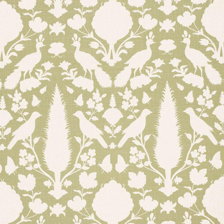 Chenonceau Sage 173560 by Schumacher Designer Fabric Exuberant Prints 13.5" - Swanky Fabrics -