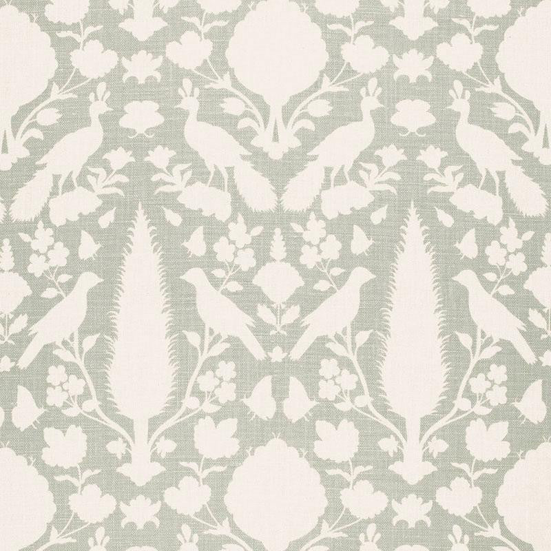 Chenonceau Aquamarine 173562 by Schumacher Designer Fabric Exuberant Prints 13.5" - Swanky Fabrics -