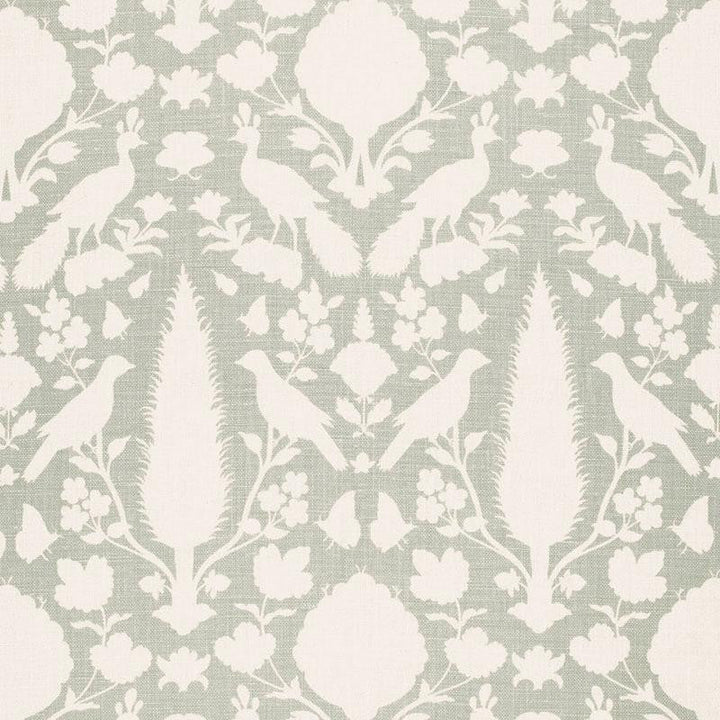 Chenonceau Aquamarine 173562 by Schumacher Designer Fabric Exuberant Prints 13.5" - Swanky Fabrics -