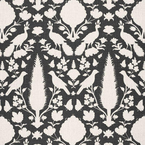 Schumacher Fabric Chenonceau Charcoal 173563