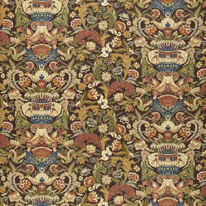 Schumacher Fabric Egerton Tapestry Print Umber 173620