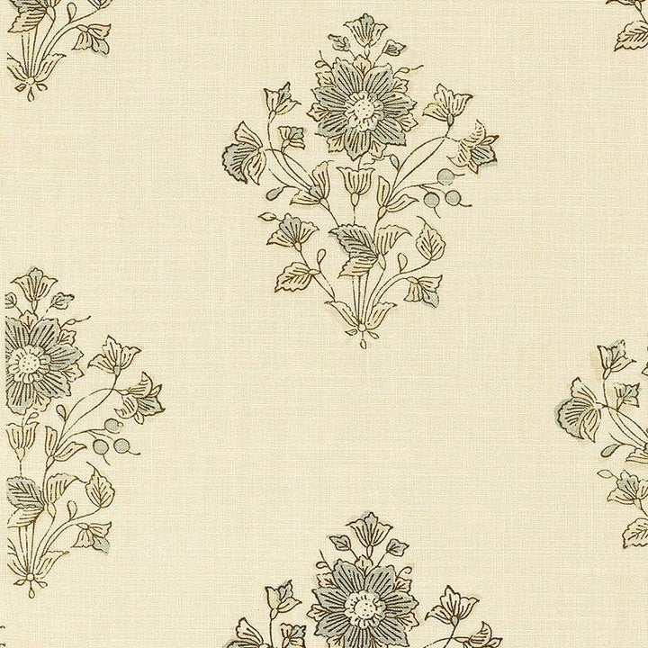 Beatrice Bouquet Mineral 173761 by Schumacher Designer Fabric Country Chic 13.5" - Swanky Fabrics -