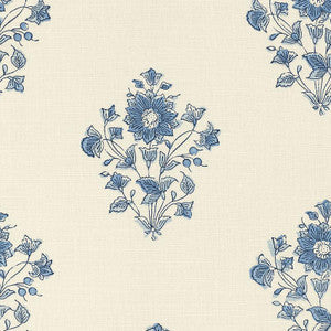 Schumacher Fabric Beatrice Bouquet Indigo 173762