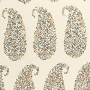 Schumacher Fabric Shirala Paisley Aqua 173780