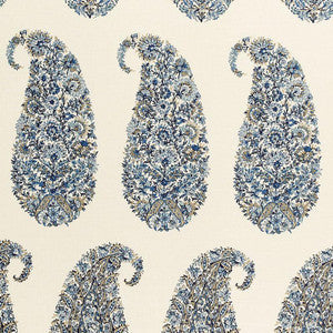 Schumacher Fabric Shirala Paisley Delft 173783