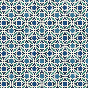 Schumacher Wallpaper Serallo Mosaic Aegean 5005970