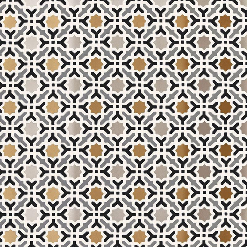Serallo Mosaic Mica 5005971 by Schumacher Designer Wallpaper Byzantium 13.5" - Swanky Fabrics -