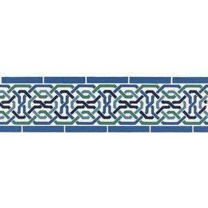 Schumacher Wallpaper Darro Mosaic Border Aegean 5006020